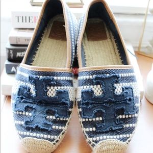 Tory Burch Navy Espadrilles